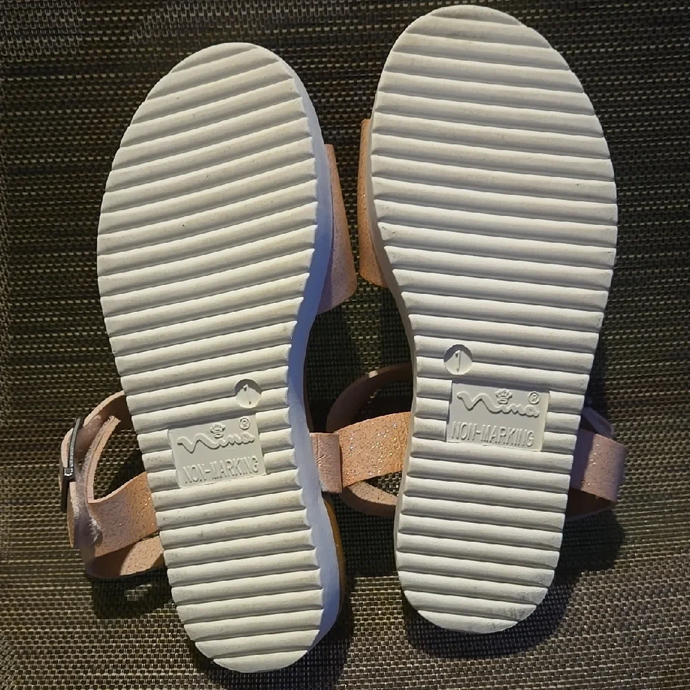 Nina Pink Sandals with Adjustable Straps